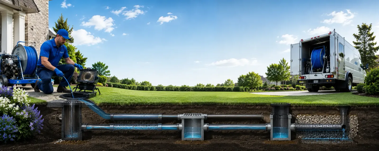 Outdoor drain cleaning information for Gilberts, IL